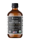 Dr Berg Black Seed Oil Organic Cold Pressed - Pure Nigella Sativa Black Cumin Oil - USDA Organic, Halal, Vegan - för hår, hud, immunstöd - Orafined Liquid - 4 oz Glass Bottle