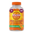 Metamucil Fiber Gummies för vuxna, ingen socker tillagd orange smak, 5g Prebiotisk växtbaserad fibertillskott Blend, 120 greve