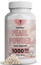 Pearl Powder Supplement for Skin Health - Anti-Aging, Antioksidantti & Collagen Production - terveet silmät, hiukset ja kynnet, tukee immuniteetin, mieliala ja uni - kanssa kalsium & aminohapot 120 kapselia 1000 mg