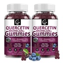 (2 pakkaus) Quercetin Gummies - Quercetin ja bromelain 2378 mg - sekoitus Elderberry, Echinacea Purpurea Extract, sinkki, C-vitamiini, D3,K2, Complex tukee immuuni-, kardiovaskulaari- ja hengitystoiminto