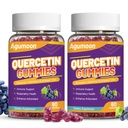 2 Pack Quercetin Gummies, 1000mg Quercetin med Bromelain Zinc Elderberry, Immune & Antioxidant Support, Vegan Gummies för vuxna och barn, 120 greve