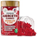 BioVit Quercetin Gummies 500MG - Aktiverad Quercetin för barn & vuxna Immune System & Allergy - Tuggbar med Bromelain, Zink, Vitamin C, vitamin D3 - Tillverkad i USA - 60 Vegan Gummy Björnar