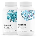 THORNE - Basic B Complex (60 kapselia) & Memoractiv (60 kapselia) Bundle - Tukee aivojen terveyttä, solujen energiantuotanto & Focus - Gluteeniton, maitotuotteeton