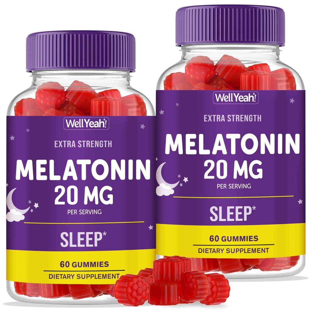 WellYeah Melatoniini Gummies 20 mg (2 pakkaus) ... Unituki ...