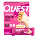 Quest Nutrition Crispy Syntymäpäiväkakku proteiinipatukka, 17g proteiinia, 1g sokeria, 2g nettokarbeja, gluteeniton proteiinipala, Keto Friendly, 4 kreivi