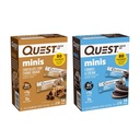 Quest Nutrition Mini Protein Bars Bundle, Chocolate Chip Cookie Dough och Cookies & Cream, High Protein, Low Carb, Keto Friendly, 14 greve varje