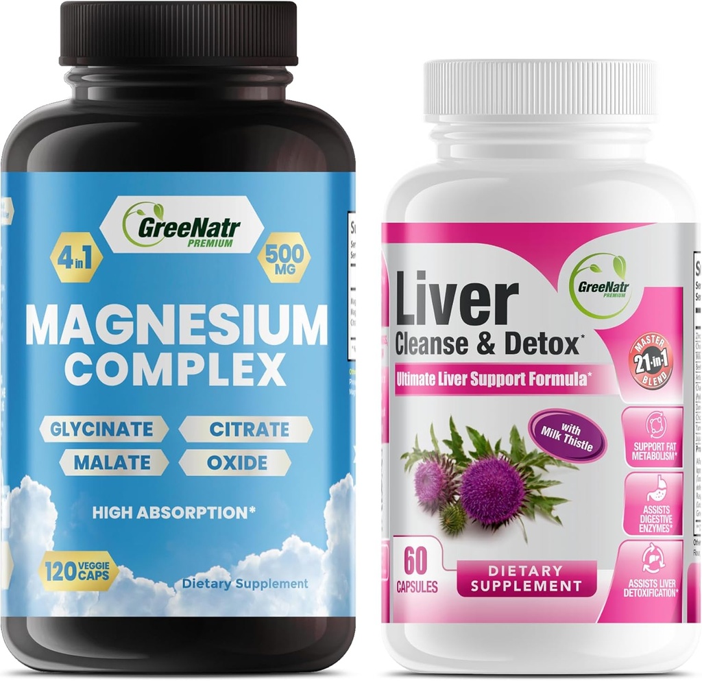 Maksan Cleanse Detox & Korjaus Formula - Maito ohdake, berberiini, inkivääri Plus magnesium paremman unen ja lihasten toiminto