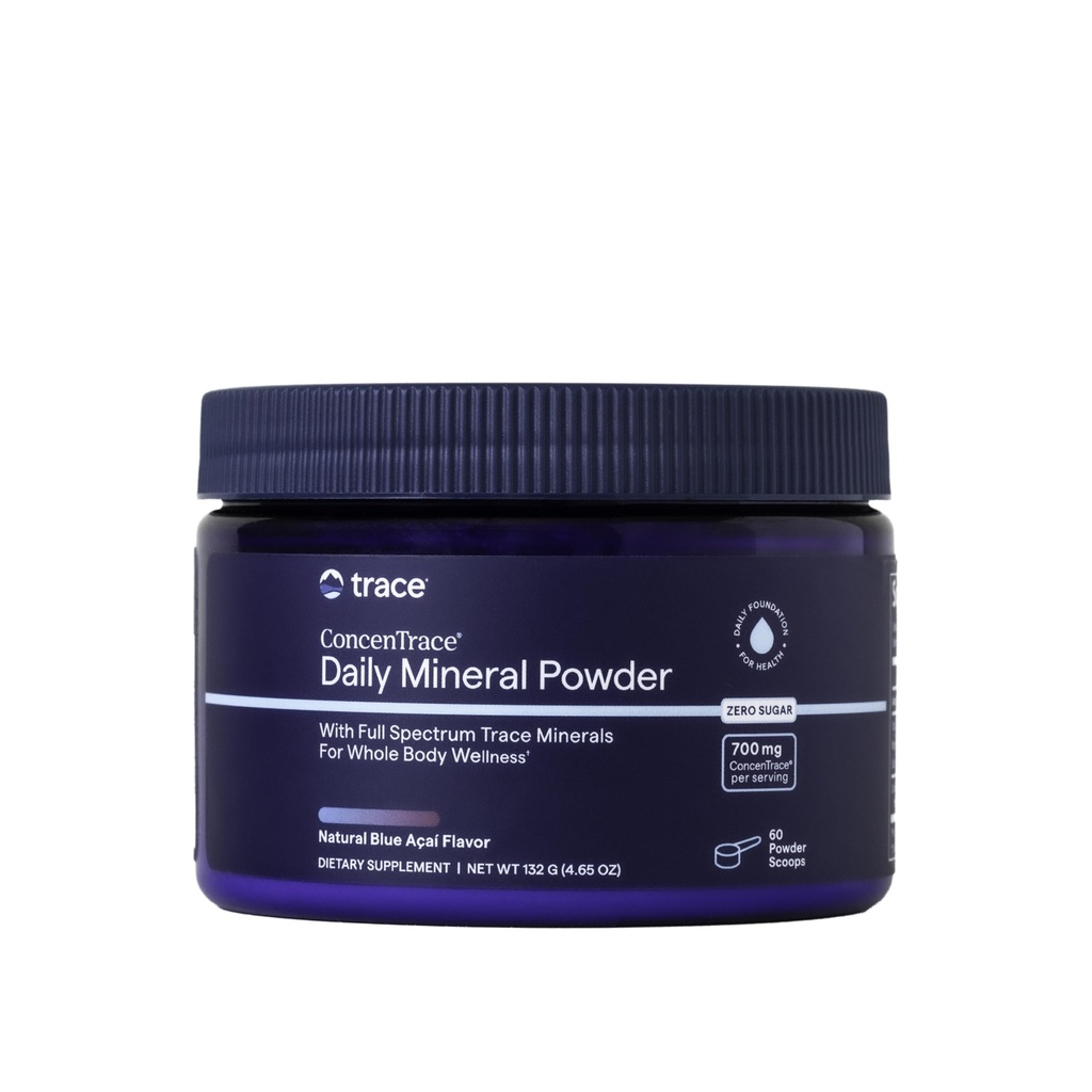 Trace Minerals Concentrace Daily Mineral Powder - Tukee energiaa, digestiota, luun terveyttä - 70+ Multiminerals täydentää ioni magnesiumia, kloridia, & kaliumia, sokerittomia (60 tarjoilua)