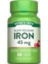 Naturens sanningsjärntillskott | 45 mg | 60 piller | Ferrous Sulfate | Non-GMO & Gluten Free Vitamin för män och kvinnor