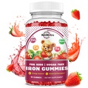 Rauta Supplement Gummies lapsille - kalsium, sinkki, lapset monivitamiinia Iron Gummies - Immuunituki, veren rakentaja & energia-tuki rautapuutos, anemia, Vegan - 60