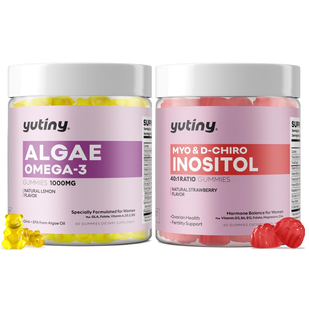Myo-Inositol & D-Chiro Inositol Vegan Omega 3 Gummies för kvinnor