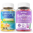 Vegaani Omega-3 1000 mg + kurkuma, sahrami täydentää Gummies