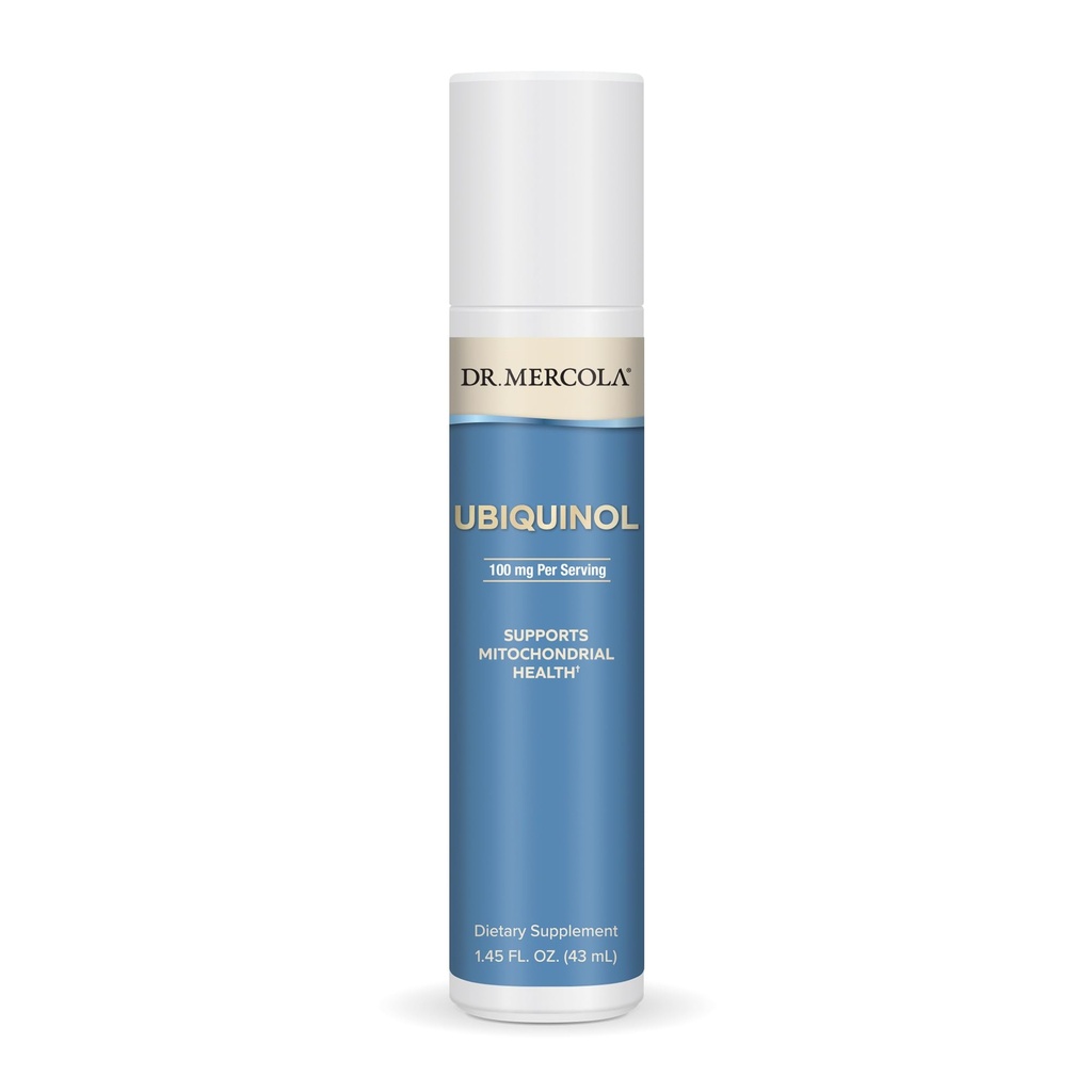 Tohtori Mercola Ubiquinol Liquid Pump, 1.45 Fl. Oz. (43 ml), Noin 18 tarjoilua, ravintolisä, tukee Mitokondrioterveys, ei-GMO