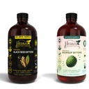 Black Seed & Soursop Bitters Bundle 2 x 32 oz pullot - 64-päivä Supply Vegan Organic Herbal Tonic for Digestive Health & Overall Wellness Ei sokeria, valmistettu Yhdysvalloissa.