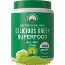 Peak Performance Organic Greens Superfood Powder. Bästa smaksättning Super Greens Powder med 25 + organiska ingredienser för Max Energy och atletisk prestanda. Vegan Keto Green Juice Daily Drink