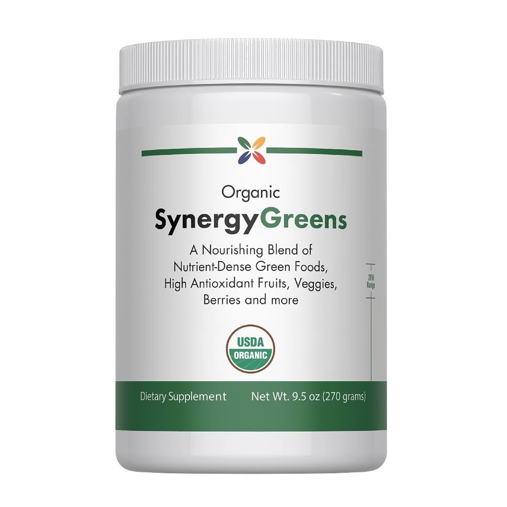 Stop Aging Now - Organic Greens Powder Superfood Supplement Blend Mix - 9.5oz - Naturligt smaksatt