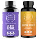 Happy Healthy Hippie Glow för Astaxanthin Supplement & Go med Flow Menopause Support