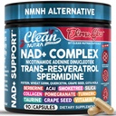 NAD Resveratrol Supplement Spermidine Fisetin Quercetin Grape Seed Gotu Kola Berberine Astaxanthin Taurine Pomegranate Acai Anti Aging Longevity Capsules för kvinnor Män EternaGlow av Clean Nutra 90ct