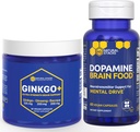 Ginkgo Biloba + Dopamiini Aivot Ruoka Bundle - Tuet Focus & Mental Drive* - 120 Kapselit yhteensä