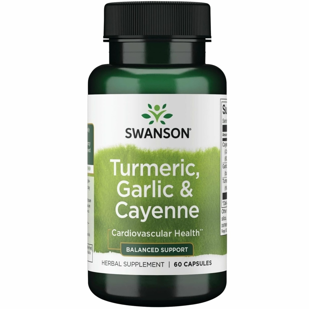 Swanson Full Spectrum Turmeric Valkosipuli & Cayenne 60 kapselia