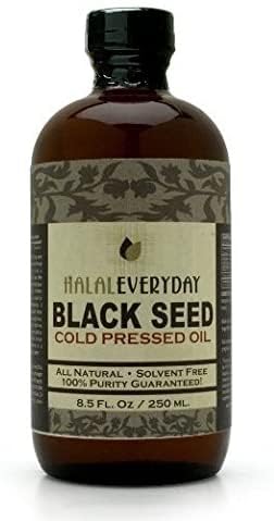Cold Pressed Black Seed Oil - Lasipullo, suodattamaton Tulee musta siemen Residu Black Cumin Nigella Sativa ei-GMO 100% puhdas Mustasiemenöljy Kalonji Oil (4oz lasi)