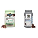 Elämänpuutarha, Powder Protein Greens Suklaa Luomu, 22 Ounce & Organic Vegan Sport Protein Powder, Suklaa - Probiootit, BCAAs, 30g