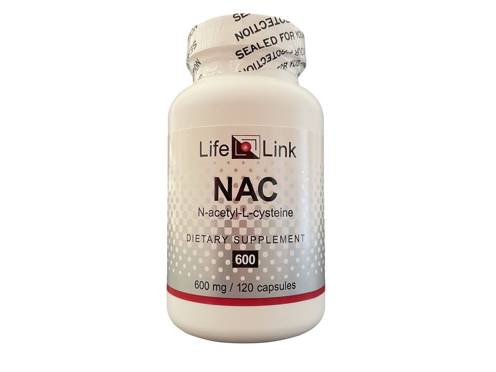 LifeLink NAC (N- Acetyl L- systeine) . 600 mg x 120 kapselia...