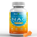 Liposomaalinen NAC Gummies 600 mg, N-asetyylikysteiinin lisäaine lapsille ja aikuisille, kurkuma, inkivääri, mustapippuri, immuuni, maksa- ja keuhkotuki, antioksidantti, sokeriton ananasmakkara, 60 kreiviä