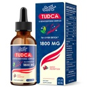 TUDCA Liver Support Drops 1800mg - Tehokas Liver Supplement Bile Salts, NAC, Schisandra ja Voikukka, Liver Detox & Repair - Nopea absorbing, sokeriton, alkoholiton 2 Fl.Oz