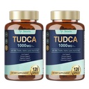 Totaria 2 pakkausta TUDCA 1000 mg maksan tuki täydentää maito Thistle, NAC, ALA, 80% Silymarin, 15-in-1 extra vahvuus Bile suolat