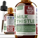 Rejuvica Health Active Milk Thistle 4oz XL Super Size - Advanced Milk Thistle Seed Liquid Extract Drops - Voi tukea maksa - Vegan sokerivapaa non GMO Tincture