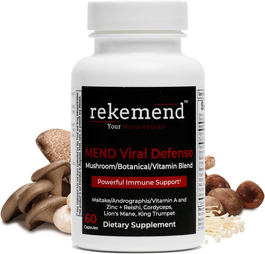Immuunin tuen sienilisä - sisältää Lions Mane, Cordyceps & Reishi Sieniuutteet - 60 kapselia