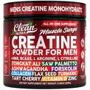 Clean Nutra Creatine Powder för Män + HMB BCAA L Arginine L Citrulline Tongkat Ali Saw Palmetto Ashwagandha Collagen Flax Seed Turmeric Preworkout Stevia Nitric Oxide L Glutamine Amino Syror