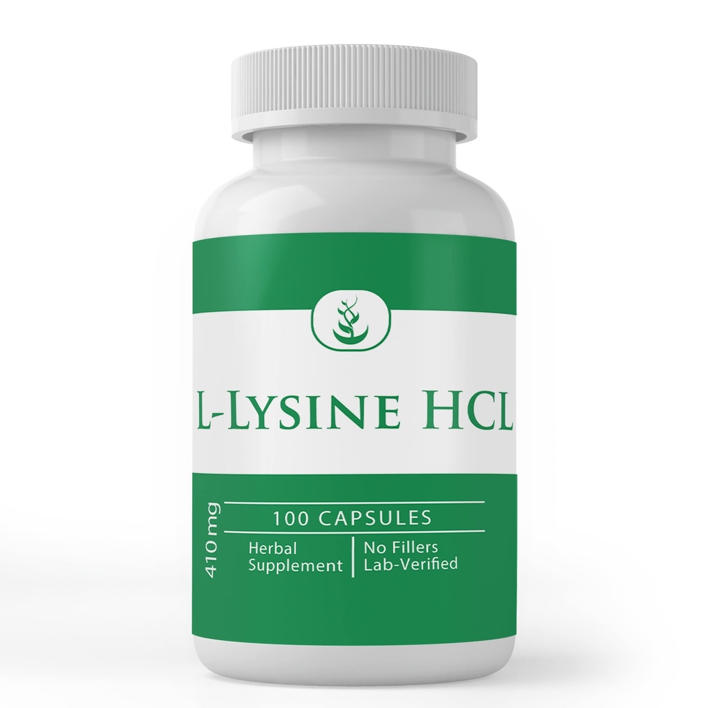 PURE ORIGINAL INGREDIENTS L-Lysine HCL (100 kapslar) Alltid ren, inga tillsatser eller fillers, Lab Verified
