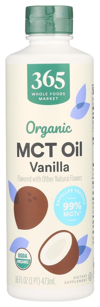 365 av Whole Foods Market, Organic Vanilla MCT Oil, 16 Fl Oz