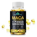 3 in 1 Ashwagandha + Maca Root + Panax Ginseng - Natural Supplement for Energy, Stamina, ja stressi tuki, 120 Softgels