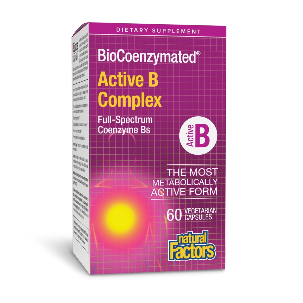 Luonnollinen tekijä, BioCoenzymated Active B Complex, 60 kapselia (60 palvelinta)
