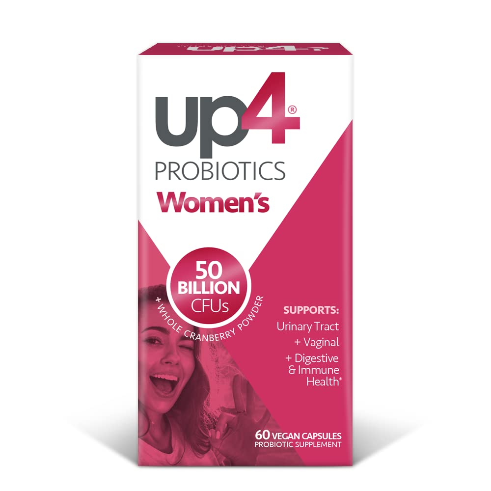up4 Probiootti täydentää naisille, emätin, digestiivinen ja immuuni tuki, 50 miljardia PMY taattu, ei-GMO, gluteeniton, soijaton, Vegan, 60 kreivi