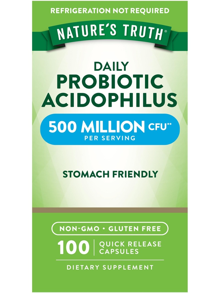 Nature's Truth Probiootit miesten ja naisten ... 500 miljoonaa PMY... 100 kapselia...
