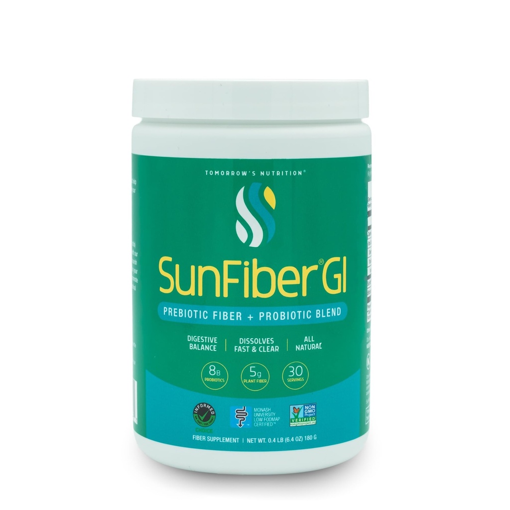 Huomisen ravitsemus Sunfiber GI, Prebioottikuitu & Probiootit, 5g Prebioottikuitu & 8 miljardia Probiootit per tarjoilu, alhainen FODMAP, 30 päivän toimitus, 30 päivää