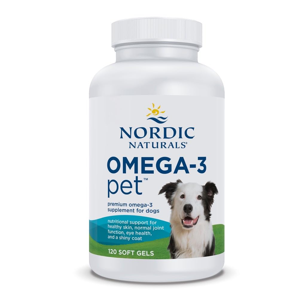 Nordic Naturals Omega-3 Lemmikki, makuton - 120 pehmeää geeliä - 330 mg Omega-3 per pehmeä geeli - Fish Oil for Dogs with EPA & DHA - Edistää sydäntä, ihoa, turkkia, & Immunoterveys