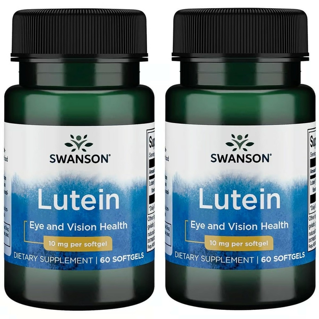 Swanson Lutein 10 Milligrammaa 60 Sgels (2 pakkaus)