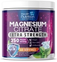 Magnesiumsilikaatti Supplement 350mg - Magnesiumsilikaattijauhe Drinkki Mix Maku Citrate & Aquamin Lisäravinteet luun, sydämen ja lihasten tuki, sokeriton, gluteeniton, Vegaani - 60 tarjoilua