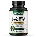 Rakennettu Nature B-vitamiini Complex Super B Complex vitamiineja naisille ja miehille Energia, Stressi & Immuuneja Tuki ... Korkea teho B-vitamiinit Complex B12 180 tablettia