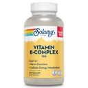 SOLARAY-vitamiini B Complex 100mg - Solun energia-, hermo- ja sydänterveyden tuki - tarvikkeet Kaikki 8 B Complex-vitamiinit - B12, B1, B2, B3, B6, Niasiini, Foolihappo ja Biotin - Vegan, 275 Servings