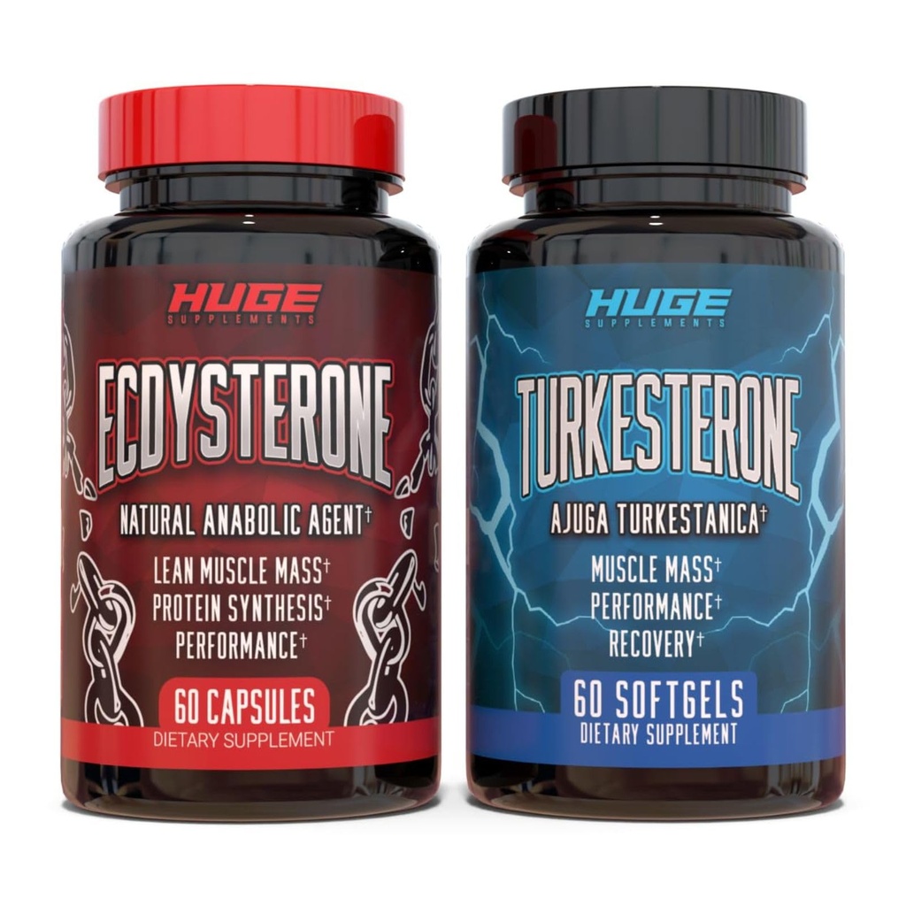 Valtavat lisäravinteet Turkesterone & Ecdysterone pino, rakentaa lihas & voima, tehostettu absorptiotekniikka (60 Servings)