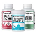 Läkares CHOICE Gut Guardian Bundle: Avancerad Bloating & Digestion Support med 60 miljarder probiotiska, Digestive Enzymes & Bloat + Gas Probiotic - Daglig Gut Health Support för kvinnor och män