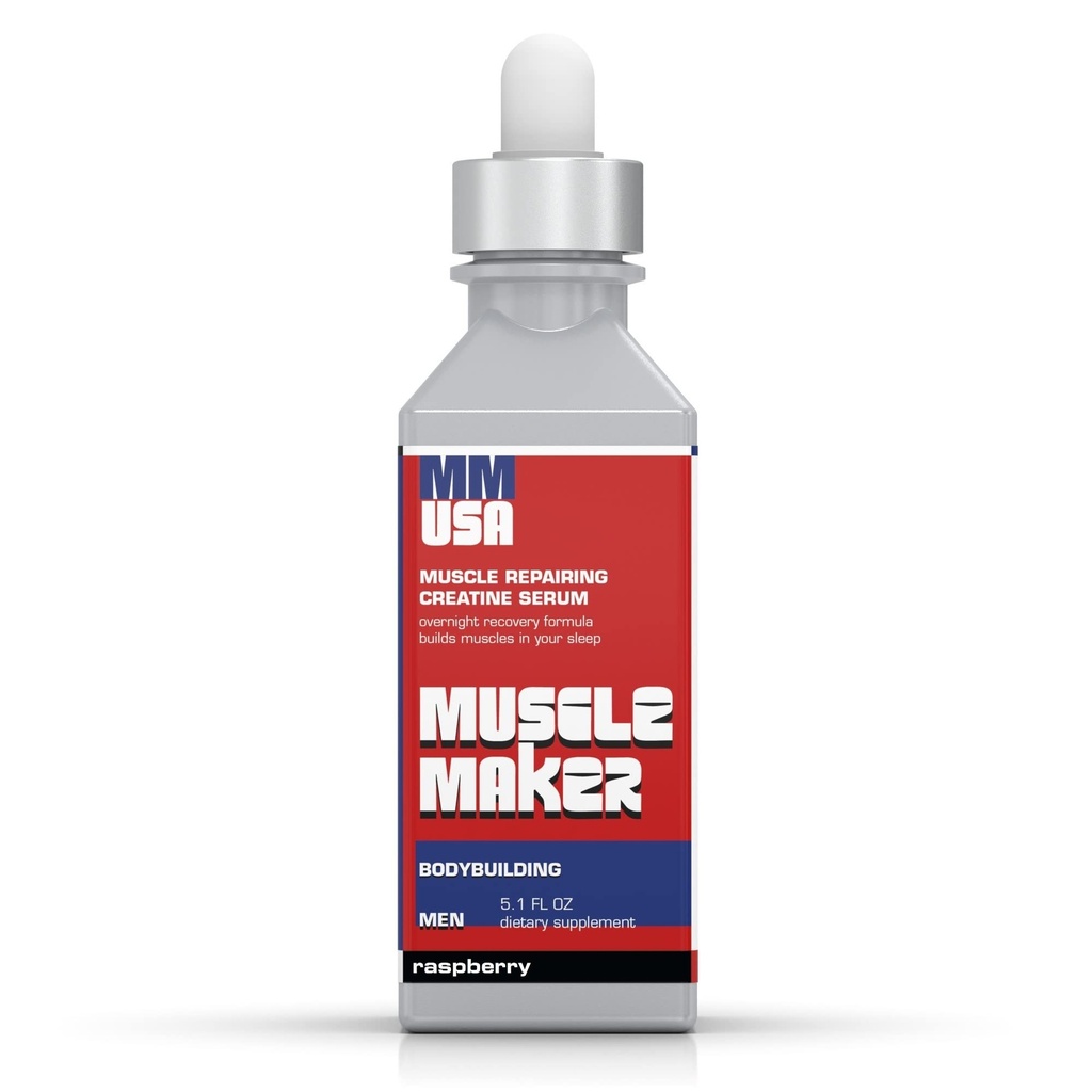 MMUSA Muscle Maker Post Workout Serum: Förbättrad Mäns hälsa med antioxidant Boost. Immunity Powerhouse, vitamin C & Zink. Kreatin för fitness, energi och fokus. Raspberry 5.1 Fl Oz