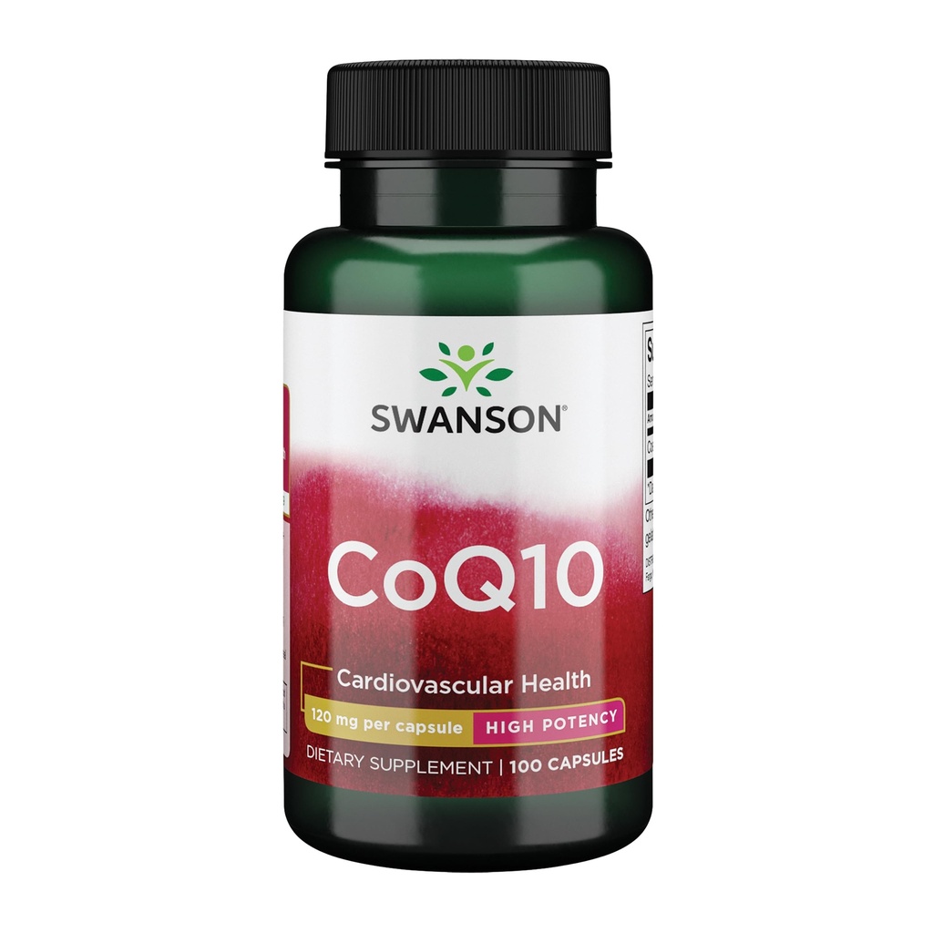 Swanson CoQ10 - auttaa edistämään sydänterveyttä, energiatukea, & Aids Overall Cardiovascular System Health - auttaa pitämään Coenzyme Q10 täydentää - (100 kapselia, 120 mg Each)