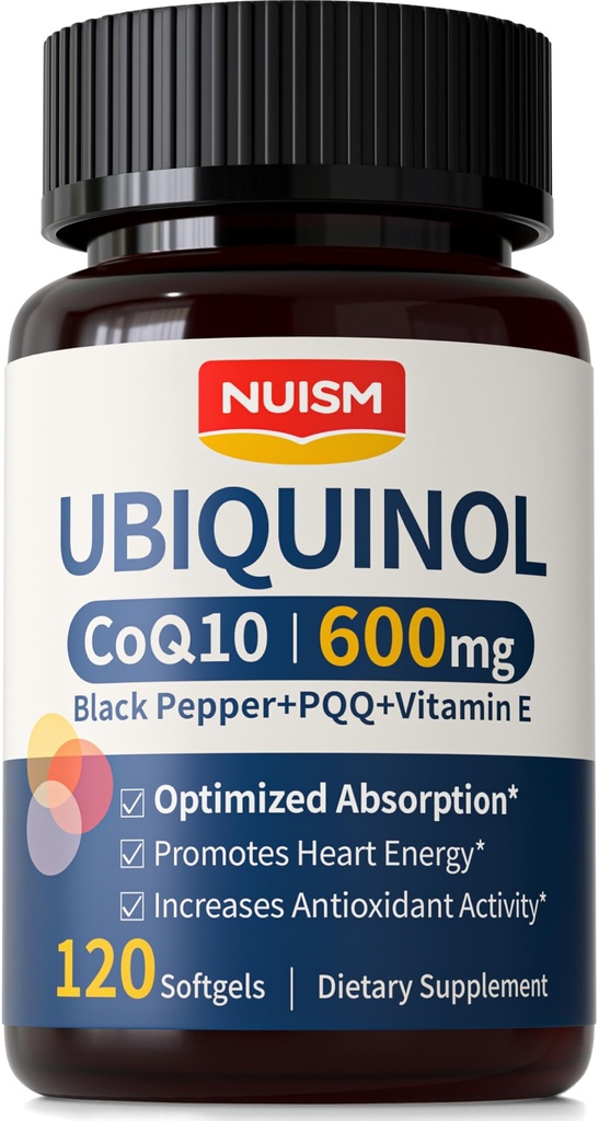 CoQ10 600mg Softgels,Ubiquinol Q10 Coenzyme Supplement,Coq 10 600mg Vitamins Maximal Absorption, Antioxidant Support för hjärthälsa och energi